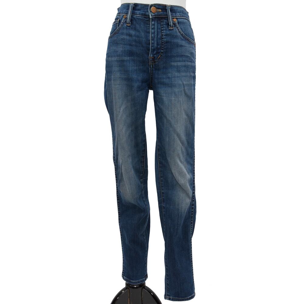 Madewell 10" High Rise Distressed Dark Wash Skinny Jeans Size 23